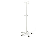 Штатив внутривенного вливания на пяти колесах ТЕРРА, хром/белый