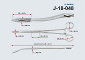 Корнцанг изогнутый 260 мм, J-18-048