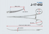 Зажим кровоостанавливающий изогнутый № 1, 160мм, J-17-052