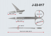 Ножницы остроконечные прямые, 10,5 см, J-22-017