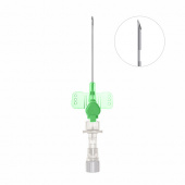 Катетер внутривенный POLYFLON, доп. порт, крылышки, 4р/к полосы, 18Gх45 мм, 