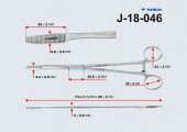 Корнцанг прямой 260мм, J-18-046