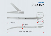 Ножницы тупоконечные вертикальноизогнутые 145 н-3ss (Пакистан, J-22-027)