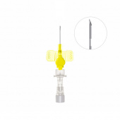 Катетер внутривенный POLYFLON, доп. порт, крылышки, 4р/к полосы, 24Gх19 мм 