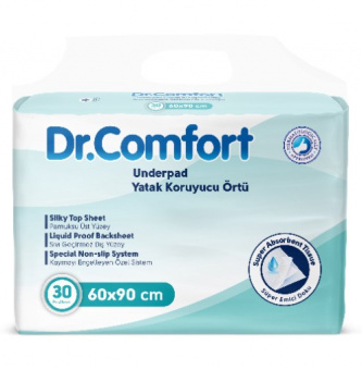 Пеленка впитывающая Dr.Comfort 60х90 №30