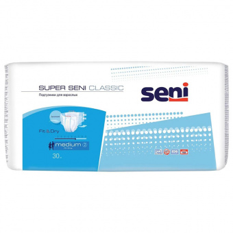 Подгузники для взрослых Seni Super Classic medium 30 шт