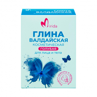 Глина косметическая голубая Mirida Валдайская для лица и тела 100г