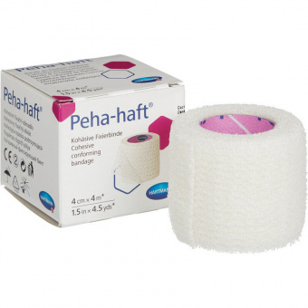 Бинт фиксирующий PEHA-HAFT 4м*4 см белый