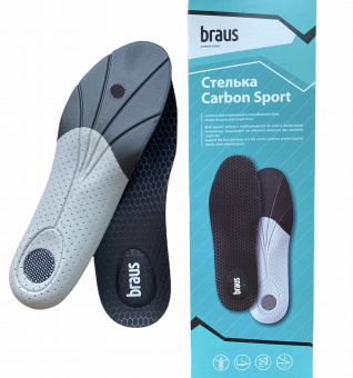 Стельки ортопедические Braus CARBON SPORT р-р 35-36