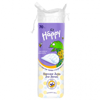 Диски ватные Bella Baby дет с чередой 70 шт