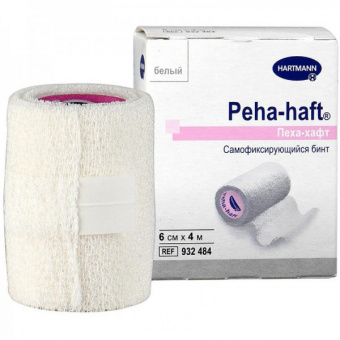 Бинт фиксирующий PEHA-HAFT 4см*6м белый